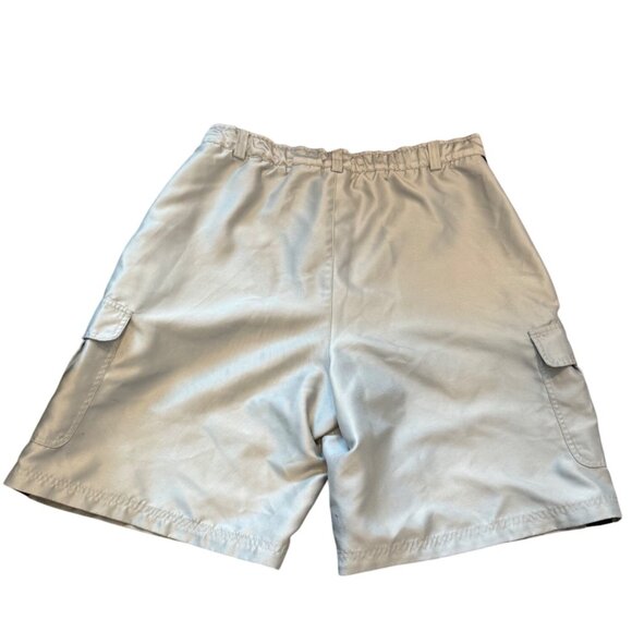Nike Cargo Shorts Mens L Light Gray & Navy Polyester Elastic Waist With Pockets - Picture 5 of 5